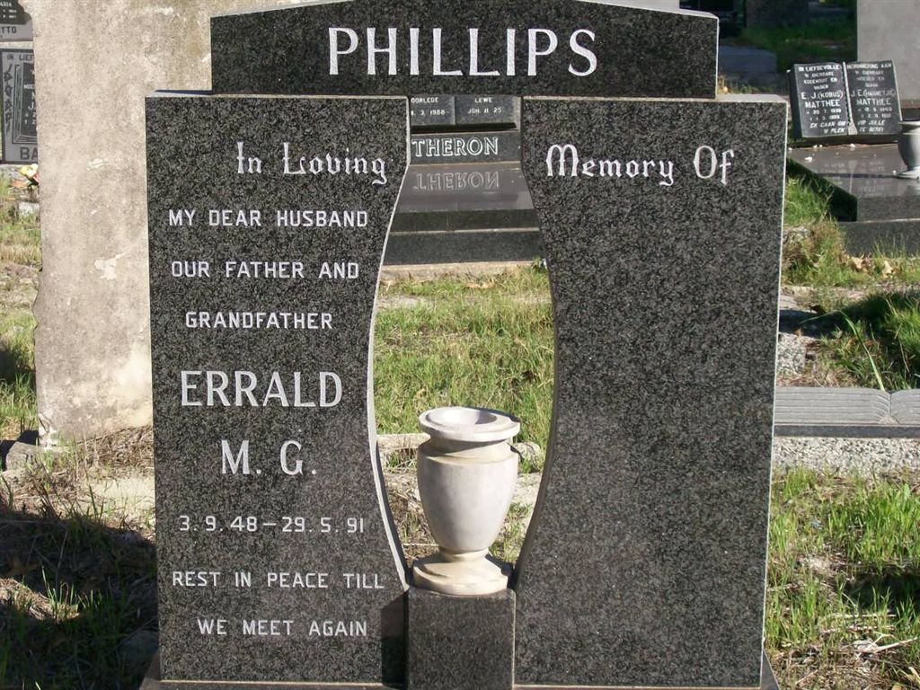 PHILLIPS Errald M.G. 1948-1991