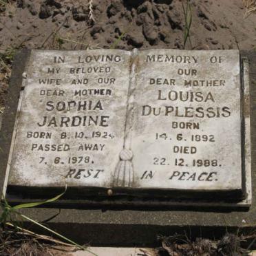 Sophia was born 8 October 1924 and died 7 June 1978. Louisa was born 14 June 1892 and died 22 December 1988