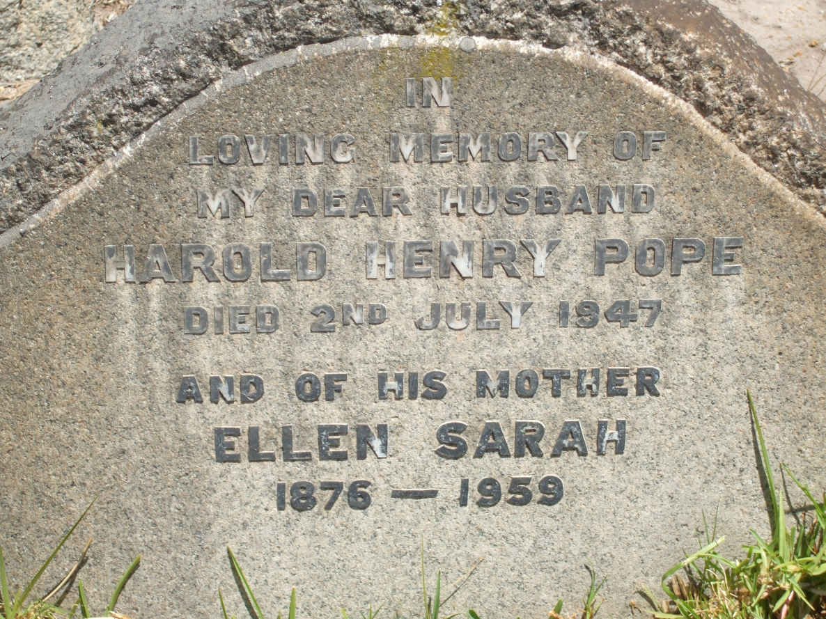POPE Harold Henry -1947 :: POPE Ellen Sarah 1876-1959
