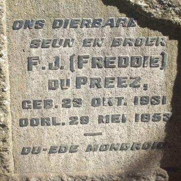 PREEZ Salmon J., du 1901-1954 :: DU PREEZ F.J. 1951-1953