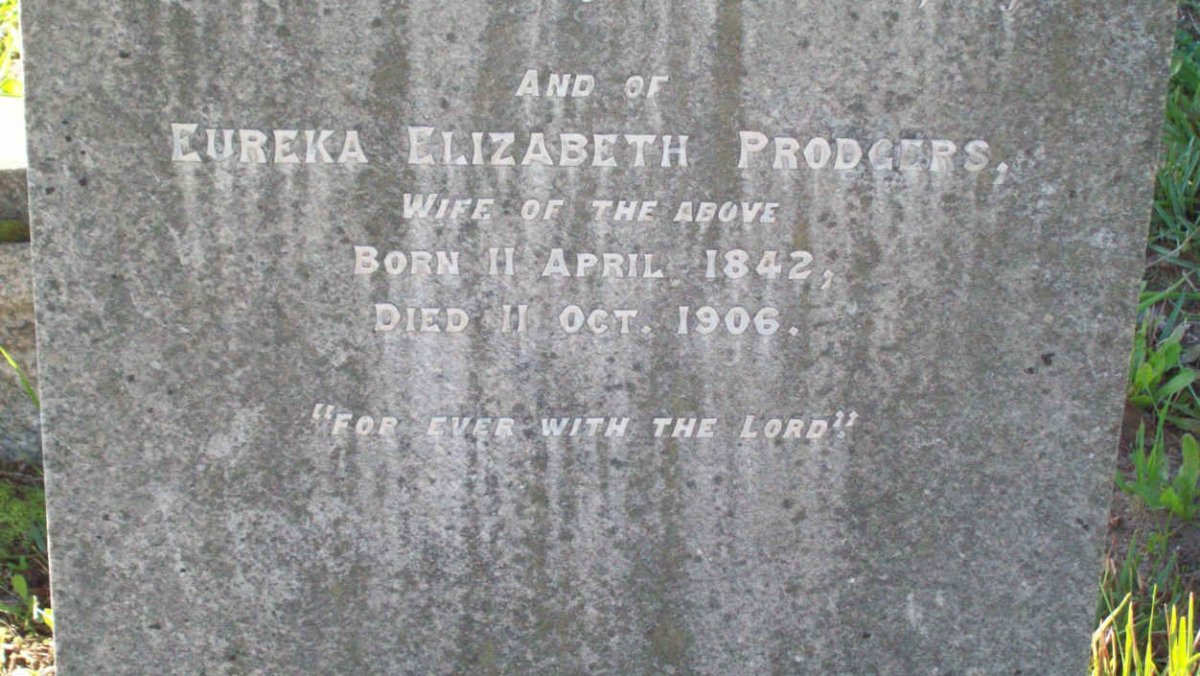 PRODGERS Eureka Elizabeth 1842-1906
