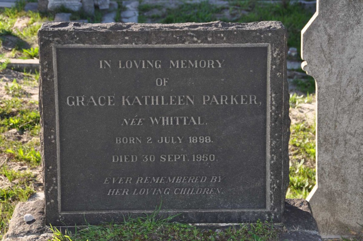 PARKER Grace Kathleen nee WHITTAL 1898-1950