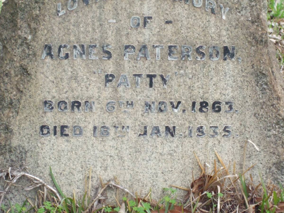 PATERSON Agnes 1863-1935