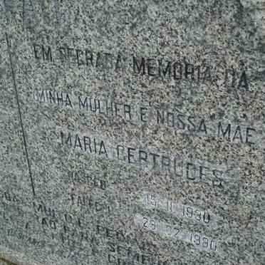 Bertrudes, Maria born 15 November 1930 died 28 February 1980