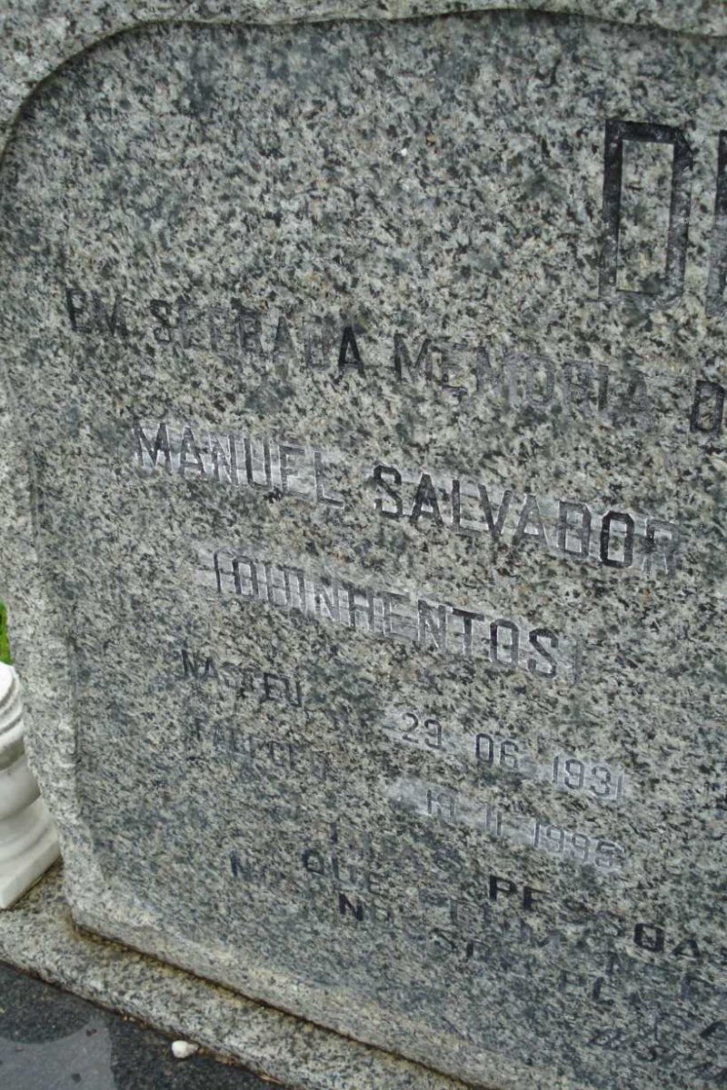 Couinthentos, Manuel Salvador born 23 June 1931 died 18 November 1995
