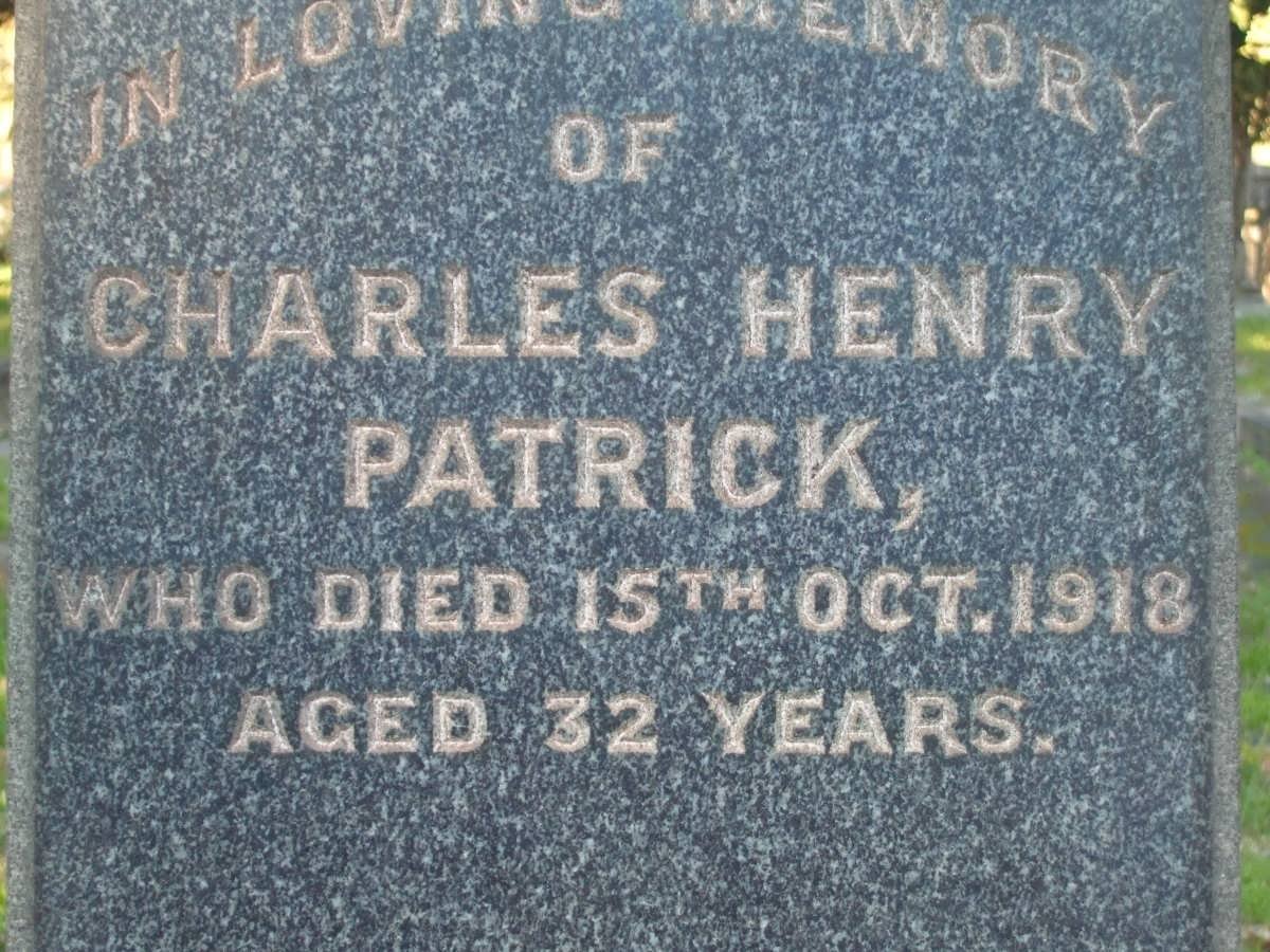 PATRICK Charles Henry -1918