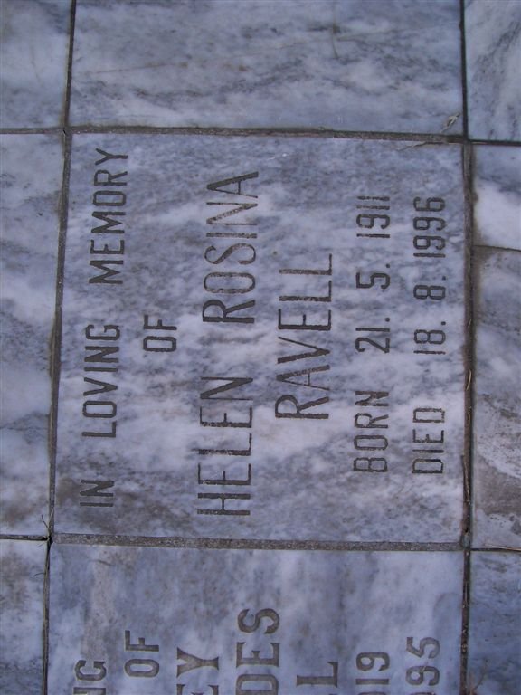 RAVELL Helen Rosina 1911-1996