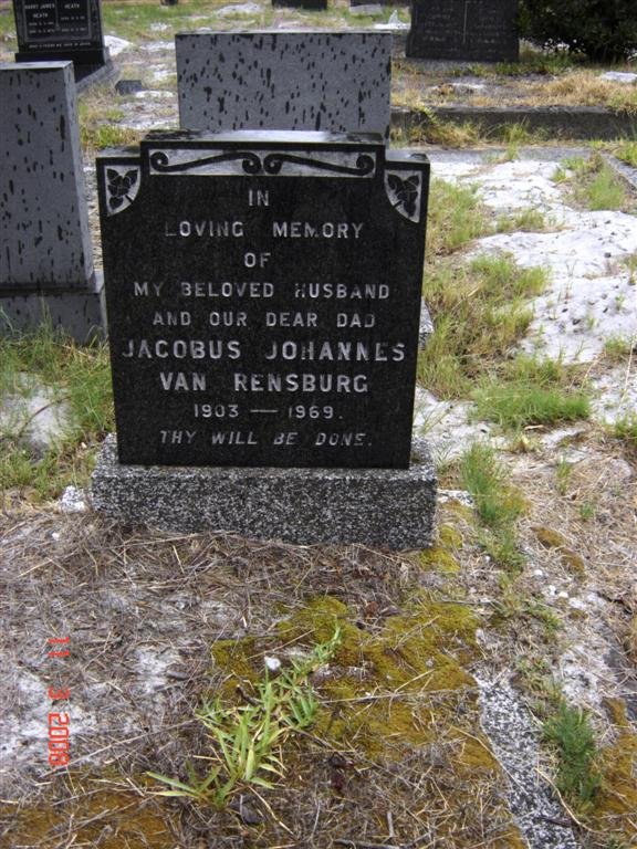 RENSBURG Jacobus Johannes, van 1903-1969