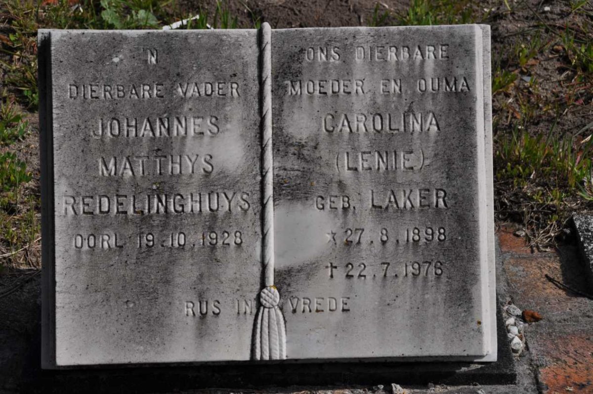 REDELINGHUYS Johannes Matthys -1928 &amp; Carolina LAKER 1898-1976
