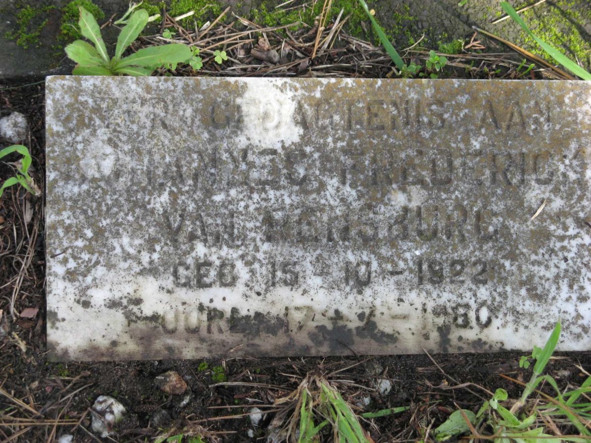 RENSBURG Johannes Frederick, van 1922-19?0