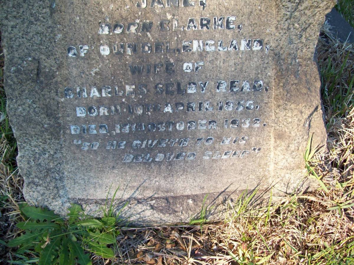 READ Jane nee CLARKE 1856-1932
