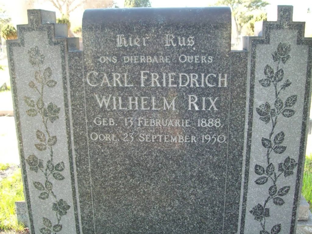 RIX Carl Friedrich Wilhelm 1888-1950
