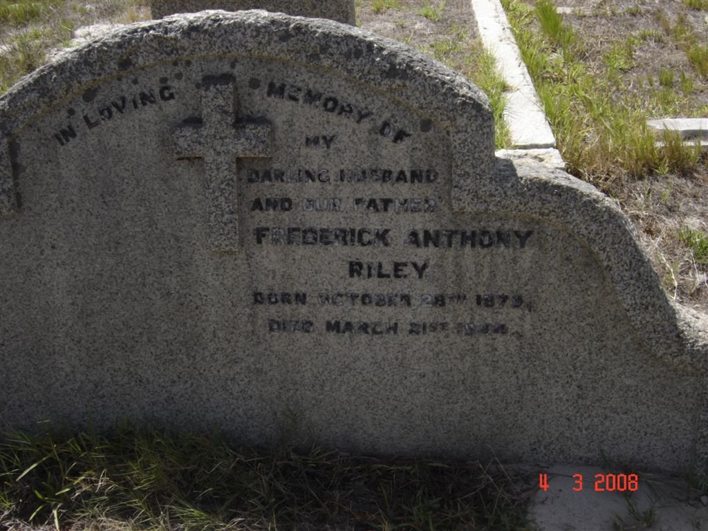RILEY Frederick Anthony 1879-19?4