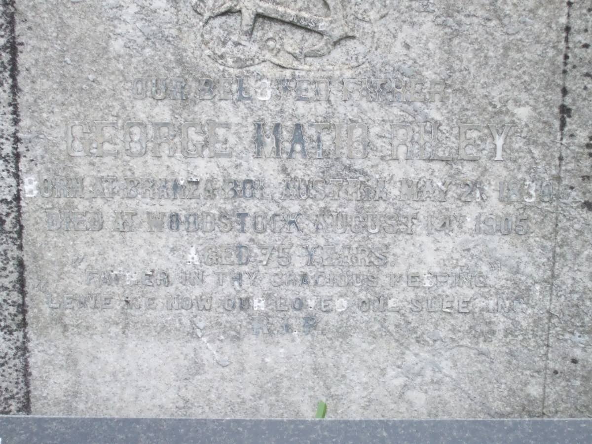 RILEY George Matio 1830-1905