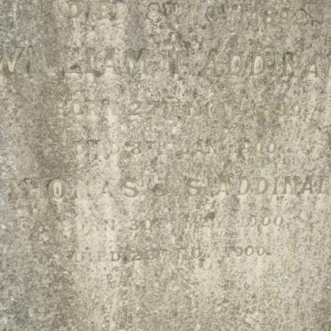 RICHTER Johan H. 1827-1892 :: ADDINALL William T. 1899-1900 :: ADDINALL Thomas S.S. 1900-1900