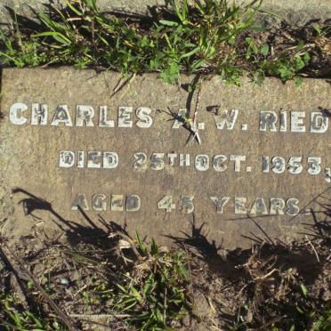 RIEDER Charles A.W.  -1953 