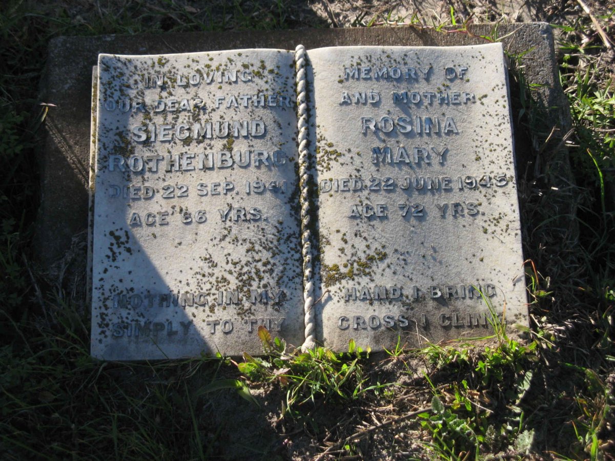 ROTHENBURG Siegmund -1941 &amp; Rosina Maria -1945