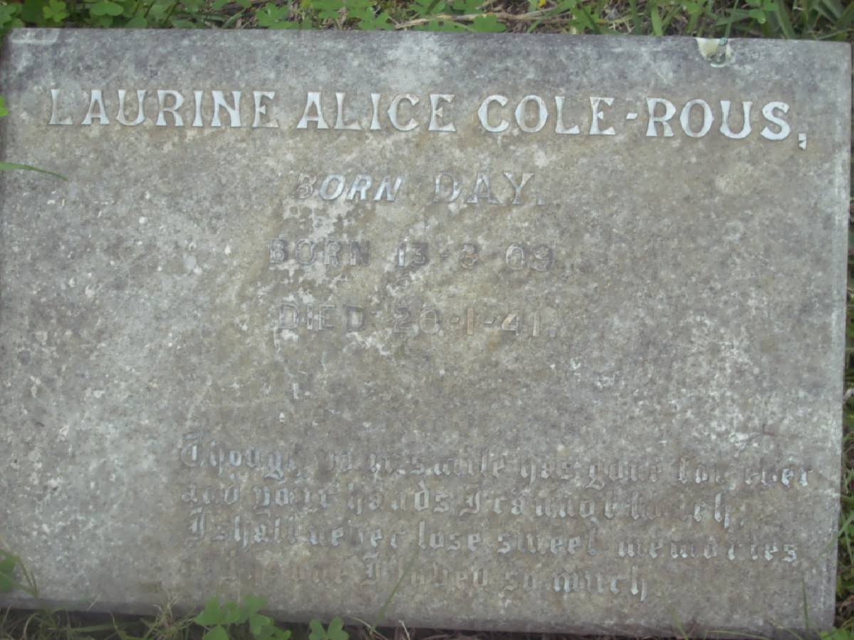 ROUS Laurine, COLE 1909-1941