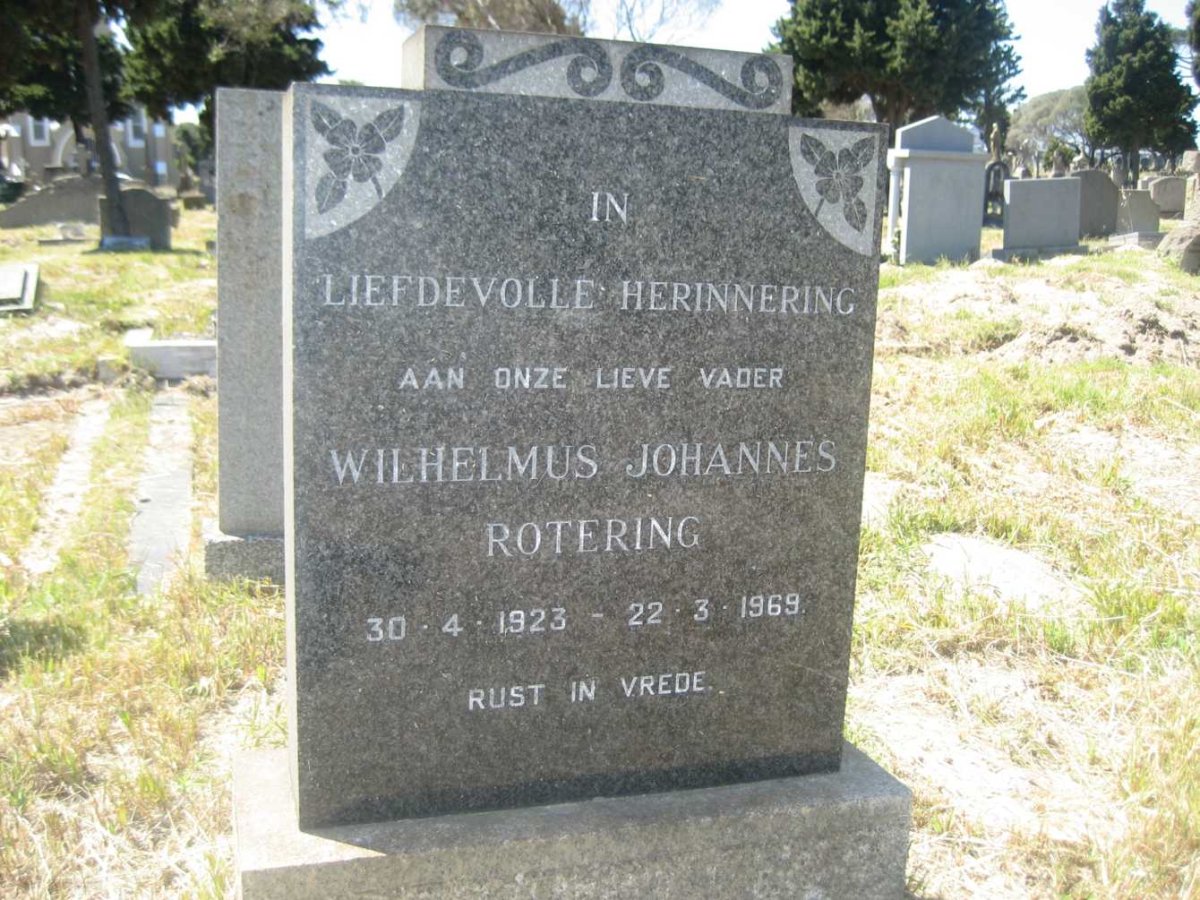 ROTERING Wilhelmus Johannes 1923-1969