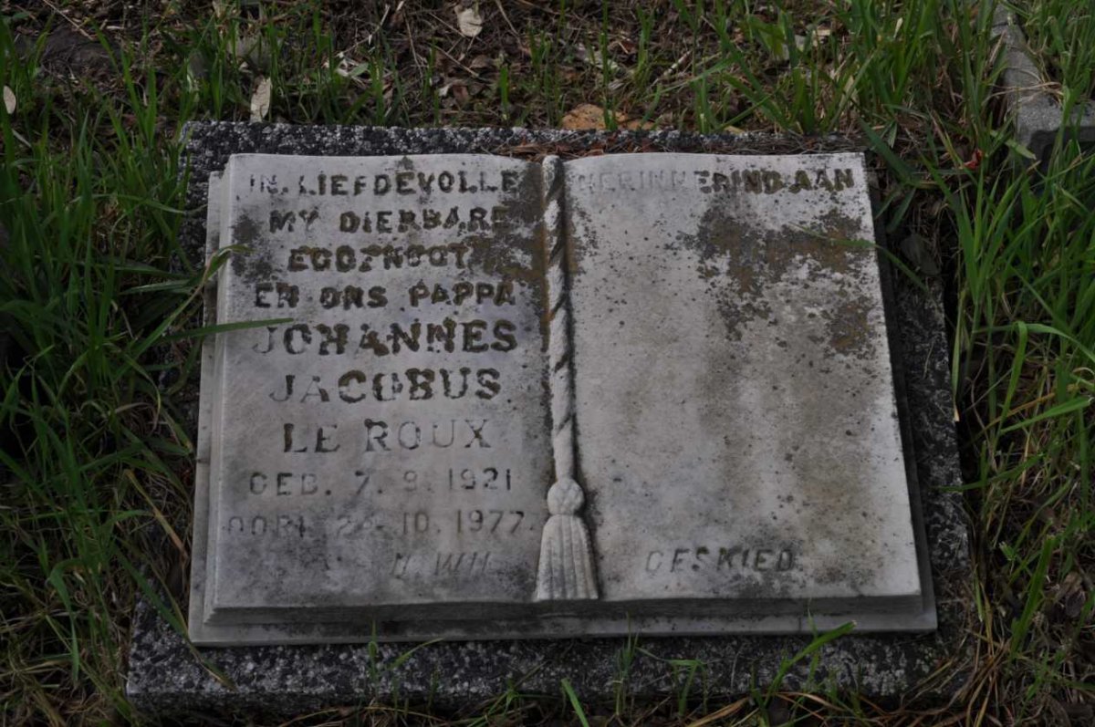 ROUX Johannes Jacobus, le 1921-1977