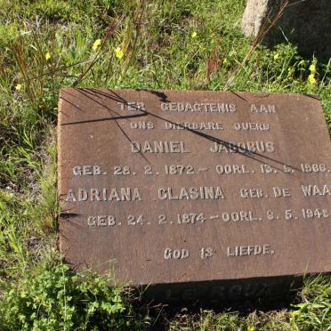 ROUX Daniel Jacobus, le 1872-1966 &amp; Adriana Clasina DE WAAL 1874-1948