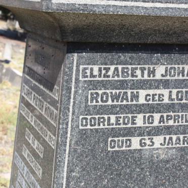 ROWAN Elizabeth Johanna nee LOUW -1917