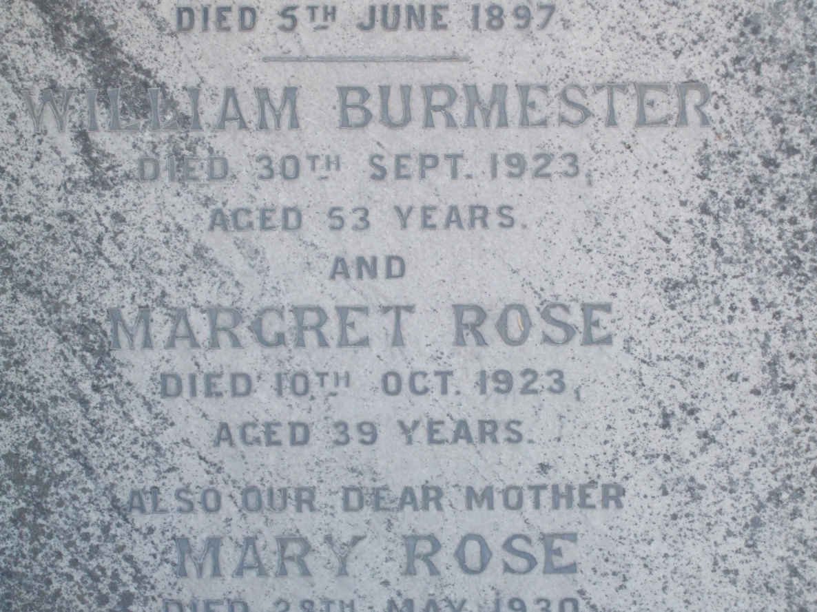 BURMESTER William -1923 :: ROSE Margret -1923