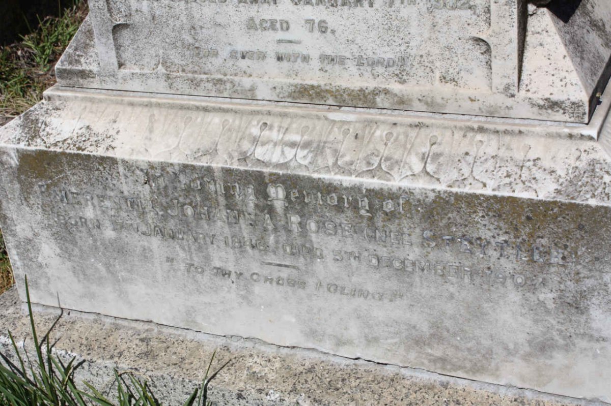 ROSE Emerentia Johanna nee STEYTLER 1846-1907