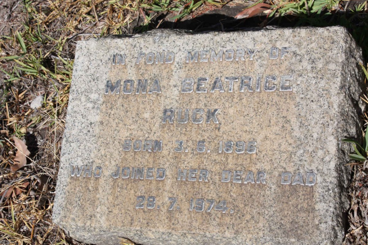 RUCK Mona Beatrice 1896-1974