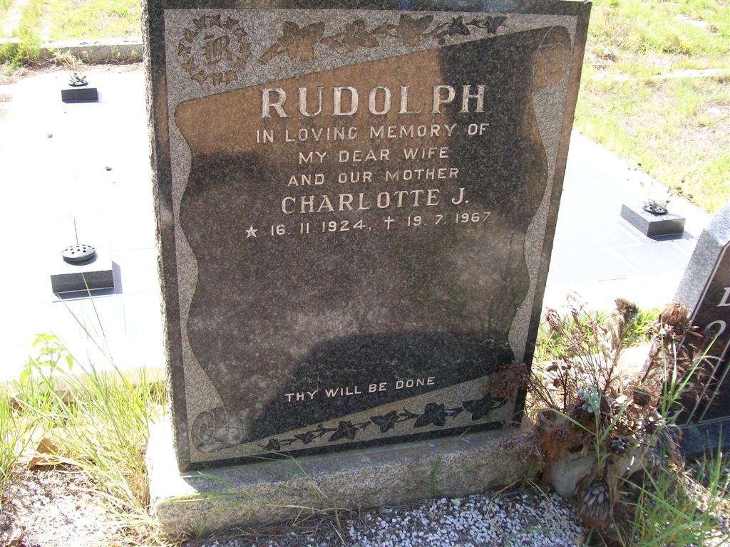 RUDOLPH Charlotte J. 1924-1967