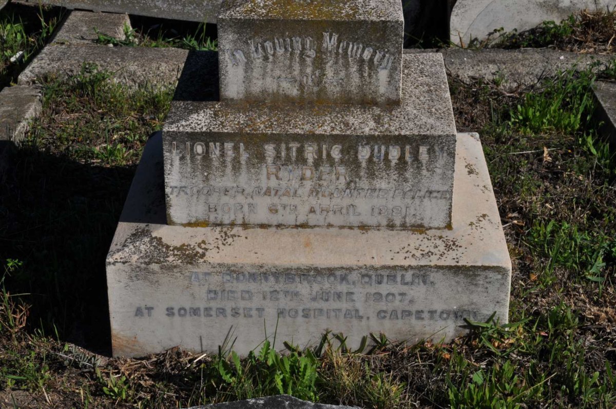 RYDER Lionel Sitric Dudley 1881-1907