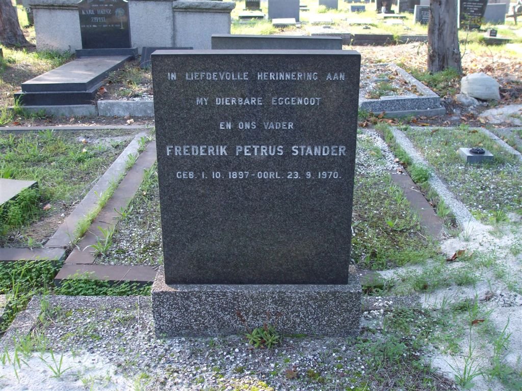 STANDER Frederik Petrus 1897-1970