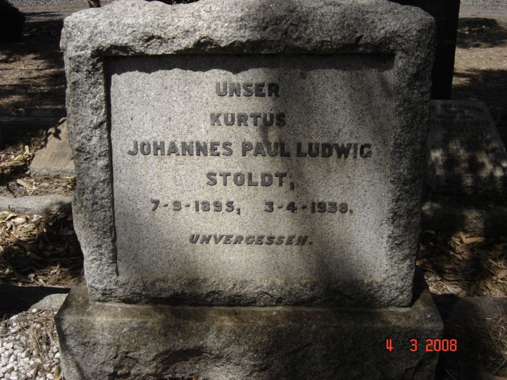 STOLDT Johannes Paul Ludwig 1895-1938