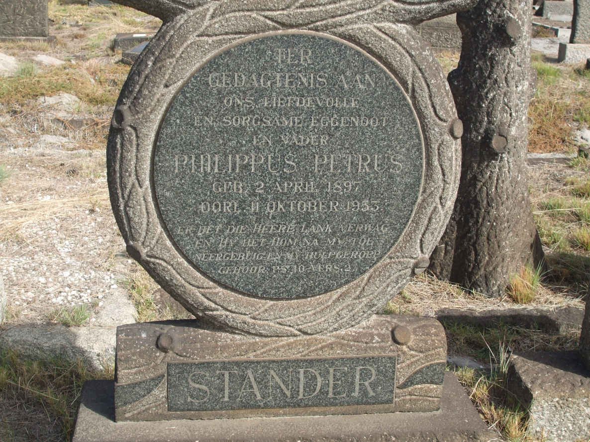 STANDER Philippus Petrus 1897-1953