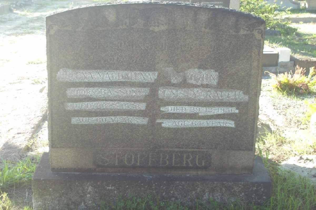 STOFFBERG John Emsly Rauch -1956 &amp; Helena Magdalena BASSON -1950