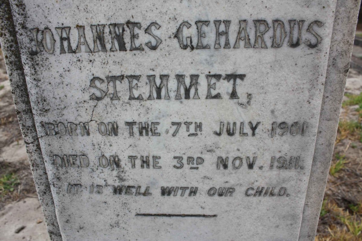 STEMMET Johannes Gerhardus 1901-1911
