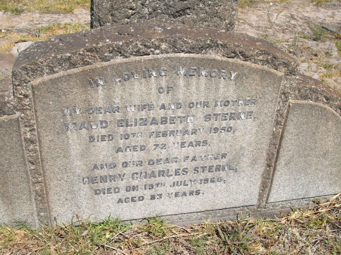 STERNE Henry Charles -1960 &amp; Maud Elizabeth -1950