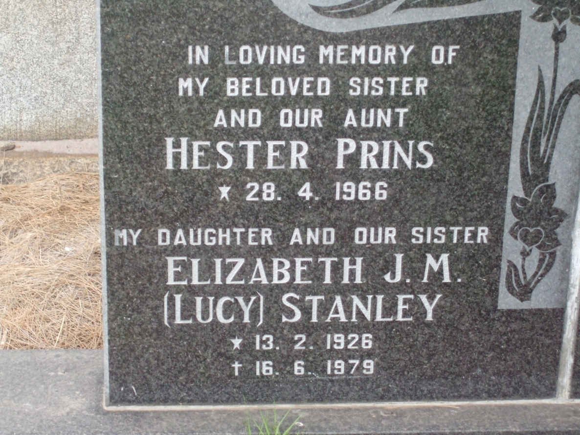 STANLEY Elizabeth J.M. 1926-1979 :: PRINS Hester 1966-