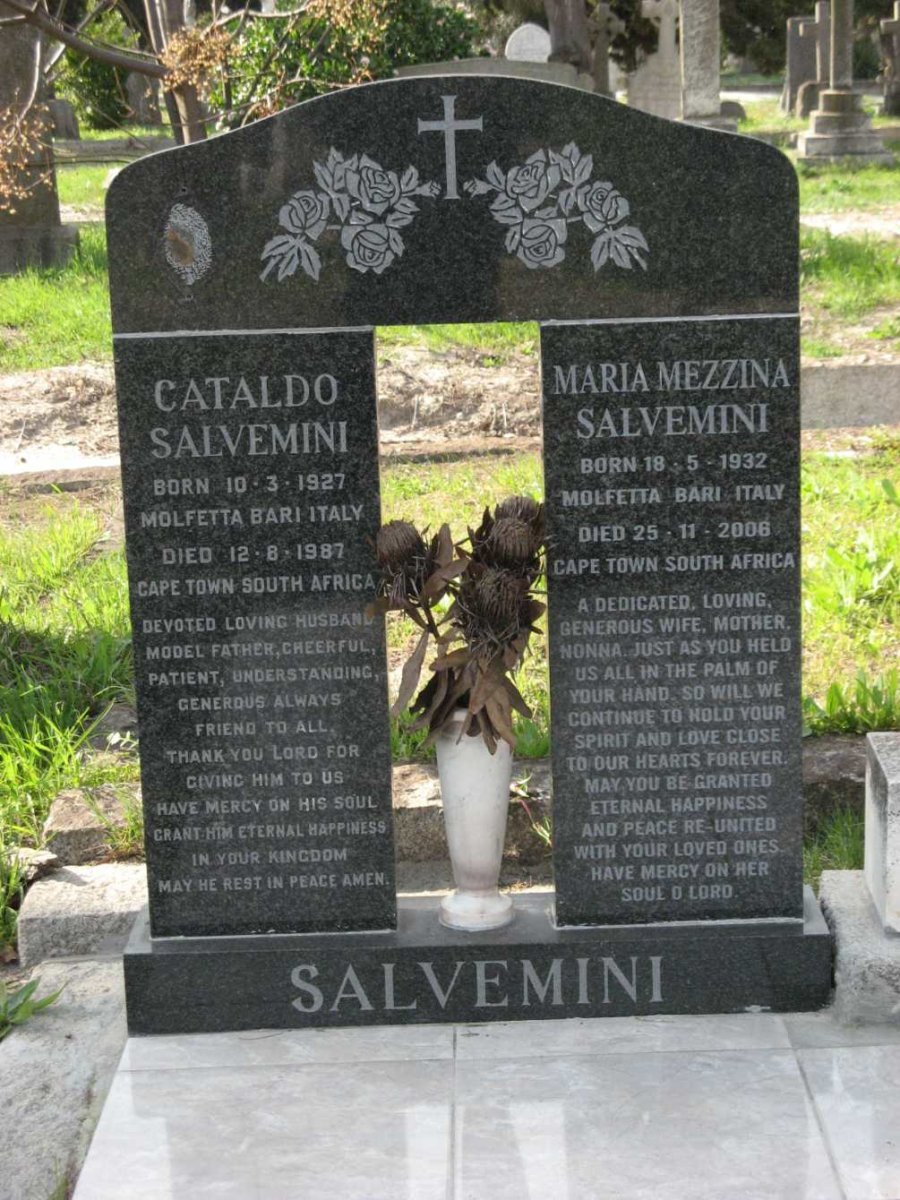 SALVEMINI Cataldo 1927-1987 &amp; Maria Mezzina 1932-2006