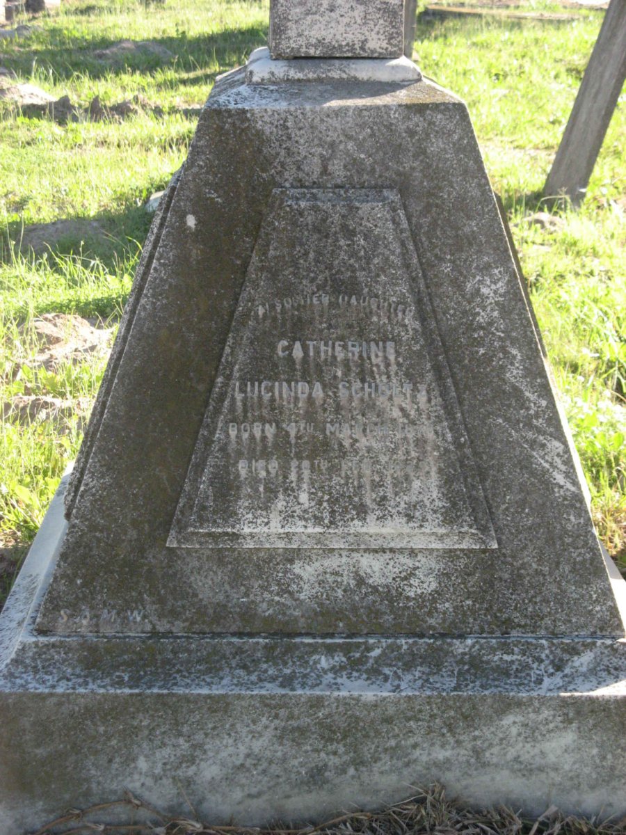 SCHOLTZ Catherine Lucinda 187?-192?