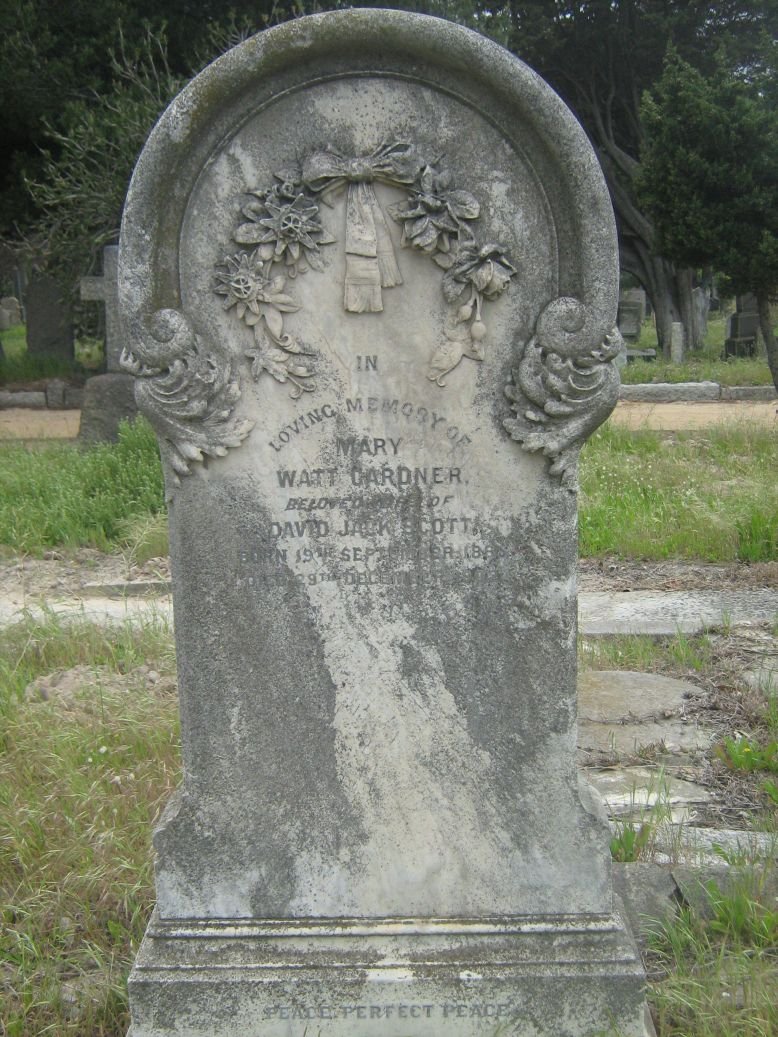 SCOTT Mary Watt nee GARDNER 188?-1902