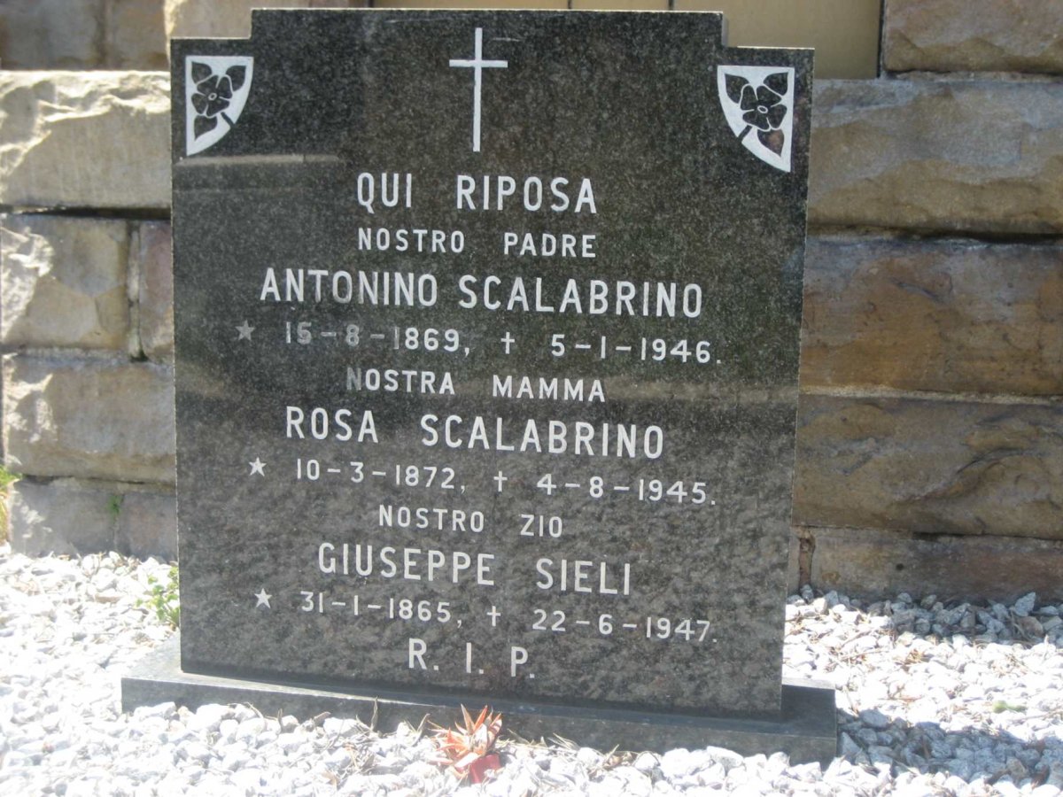 SCALABRINO Antonino 1869-1946 &amp; Rosa 1872-1945 :: SIELI Giuseppe 1865-1947