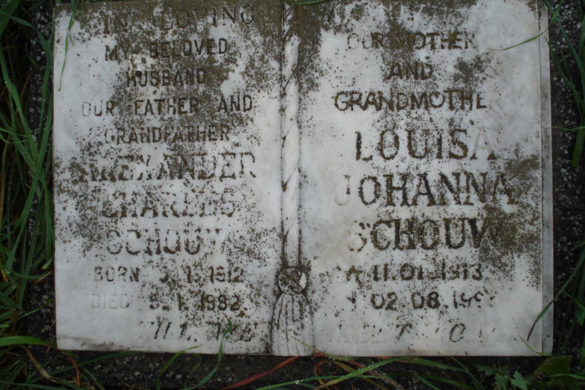 SCHOUW Alexander Charles 1912-1982 &amp; Louisa Johanna 1913-19??