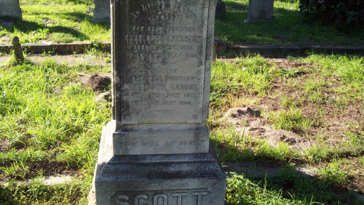 SCOTT Charlotte Agnes 1869-1904 :: GARROD Mary Ann 1819-1904