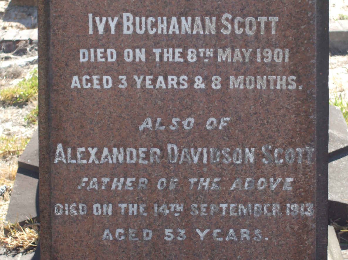 SCOTT Alexander Davidson -1913 :: SCOTT Ivy Buchanan -1901