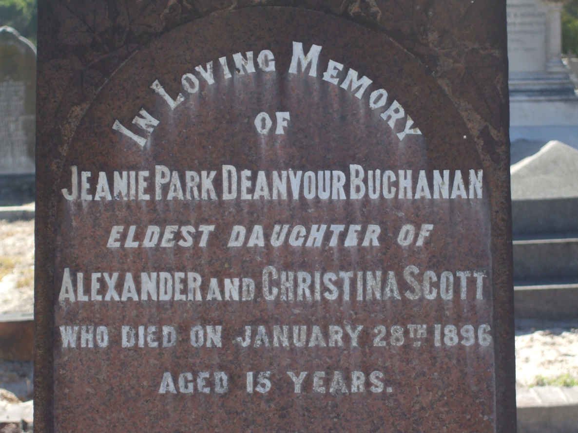 SCOTT  Jeanie Park Deanvour Buchanan -1896
