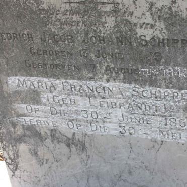 SCHIPPER Maria Francina nee LEIBRANDT 1859-1958