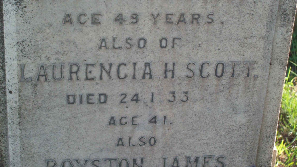 SCOTT Laurencia H.  -1933 