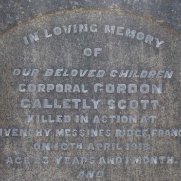 SCOTT Gordon Galletly -1918