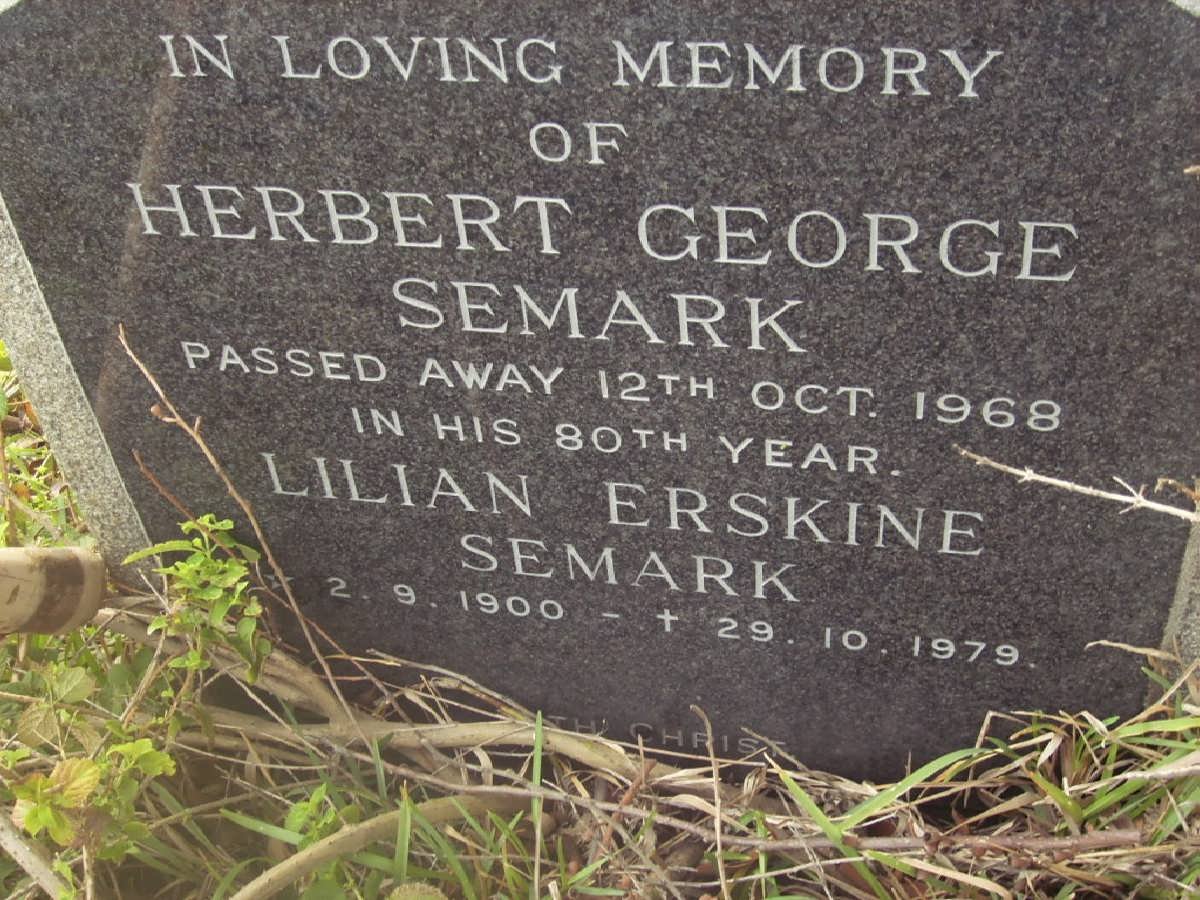 SEMARK Herbert George -1968 &amp; Lillian Erskine 1900-1979